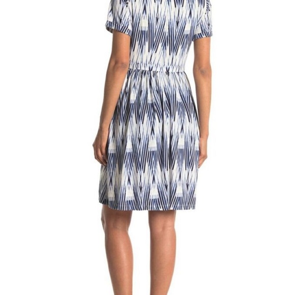 Maggy London Womans Blue Champaine Dress Fit Flare Pockets A-Line Short … - Picture 2 of 10